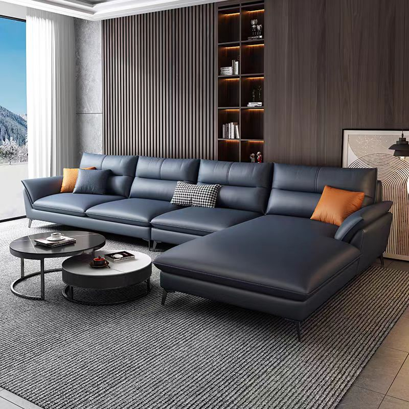 Modern European-Style Leather Sofa Set Lightweight Luxurious Genuine Leather Design Sectional - Image 6